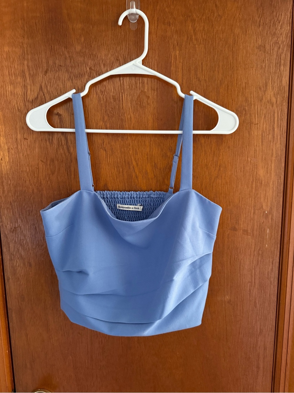Abercrombie & Fitch Periwinkle Cropped Square Neck Tank